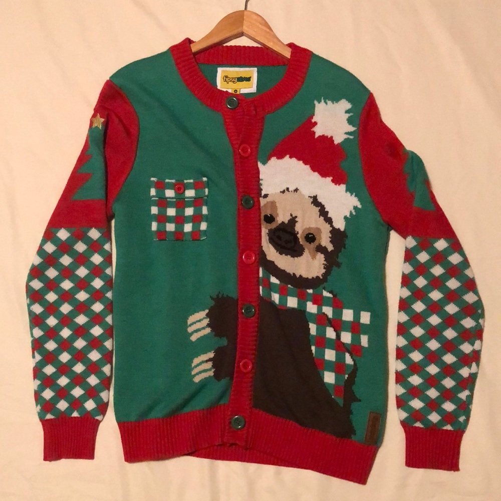 Tipsy Elves Sloth Ugly Sweater size medium